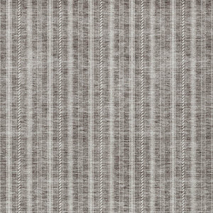 Homeroots 3' Artichoke Green And Ivory Striped Washable Rug For Indoor And Outdoor Spaces - Durable Design 3' X 5' Polyester 595913