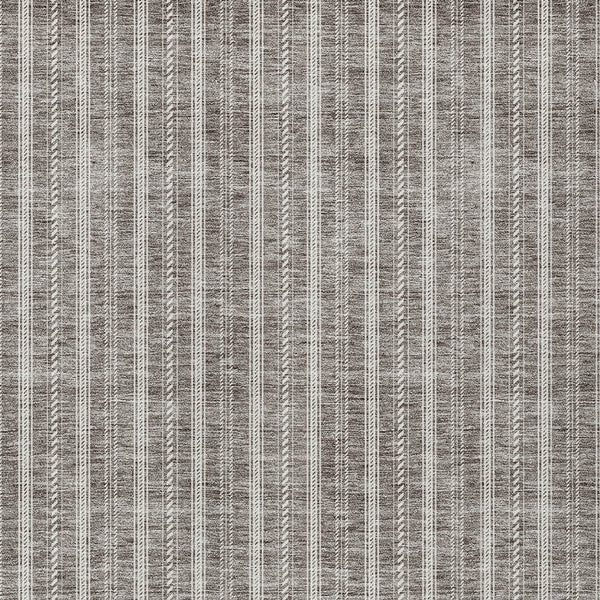 Homeroots 3' Artichoke Green And Ivory Striped Washable Rug For Indoor And Outdoor Spaces - Durable Design 3' X 5' Polyester 595913