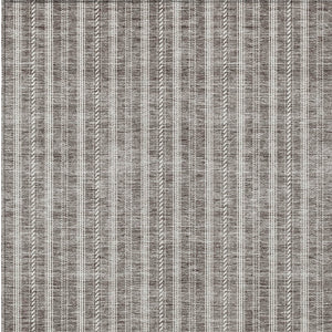 Homeroots 3' Artichoke Green And Ivory Striped Washable Rug For Indoor And Outdoor Spaces - Durable Design 9' X 12' Polyester 595917