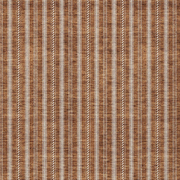 Homeroots 3' Artichoke Green And Ivory Striped Washable Rug For Indoor And Outdoor Spaces - Durable Design 8' X 10' Polyester 595922