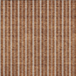 Homeroots 3' Artichoke Green And Ivory Striped Washable Rug For Indoor And Outdoor Spaces - Durable Design 9' X 12' Polyester 595923