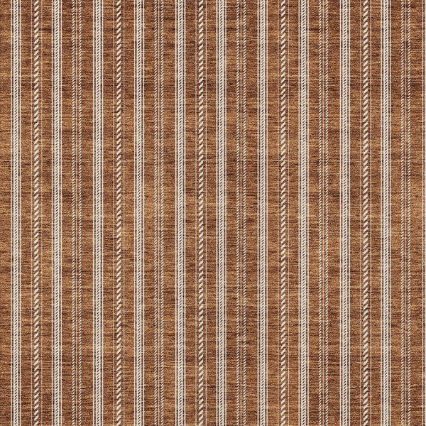 Homeroots 3' Artichoke Green And Ivory Striped Washable Rug For Indoor And Outdoor Spaces - Durable Design 10' X 14' Polyester 595924