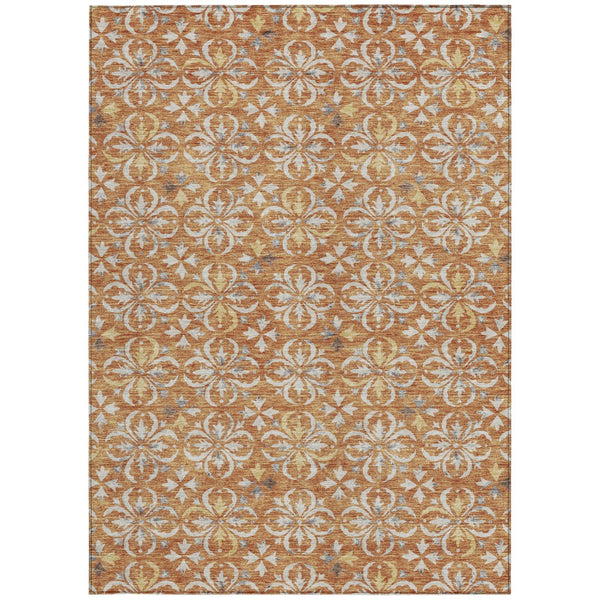 Homeroots 3' Black And Ivory Floral Washable Area Rug - Stylish And Versatile For Indoor Or Outdoor Use 8' X 10' Polyester 595940