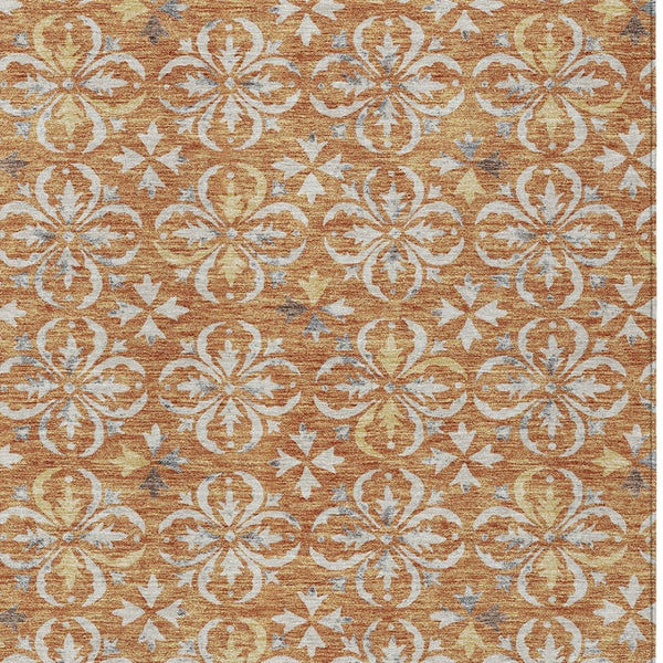 Homeroots 3' Black And Ivory Floral Washable Area Rug - Stylish And Versatile For Indoor Or Outdoor Use 8' X 10' Polyester 595940