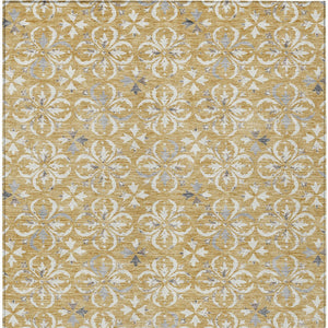 Homeroots 3' Black And Ivory Floral Washable Area Rug - Stylish And Versatile For Indoor Or Outdoor Use 5' X 8' Polyester 595950