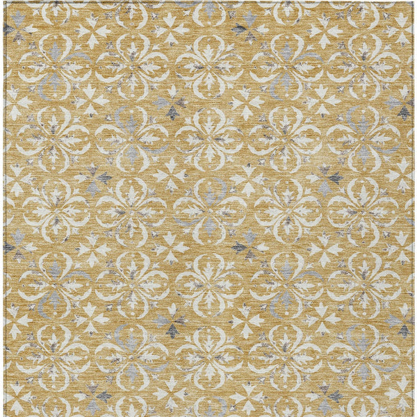 Homeroots 3' Black And Ivory Floral Washable Area Rug - Stylish And Versatile For Indoor Or Outdoor Use 5' X 8' Polyester 595950