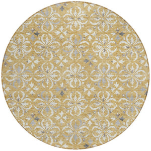 Homeroots 3' Black And Ivory Floral Washable Area Rug - Stylish And Versatile For Indoor Or Outdoor Use 8' Round Polyester 595951