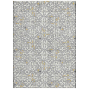 Homeroots 3' Black And Ivory Floral Washable Area Rug - Stylish And Versatile For Indoor Or Outdoor Use 3' X 5' Polyester 595955