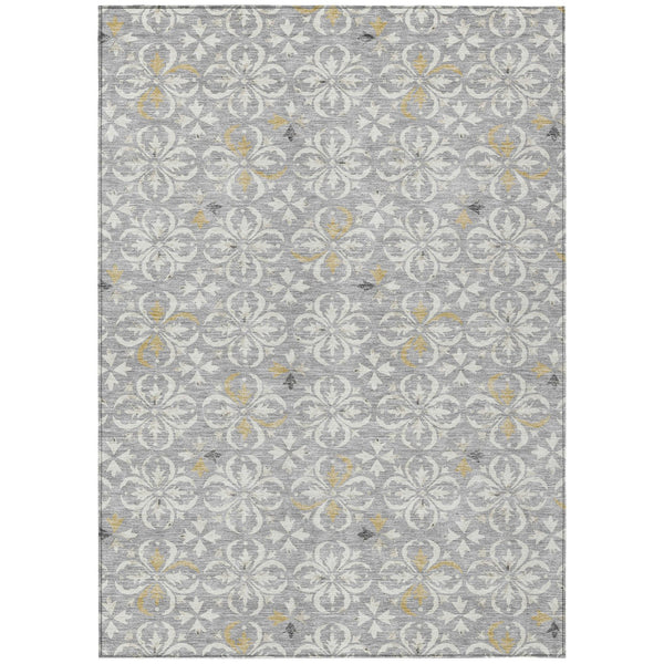 Homeroots 3' Black And Ivory Floral Washable Area Rug - Stylish And Versatile For Indoor Or Outdoor Use 3' X 5' Polyester 595955