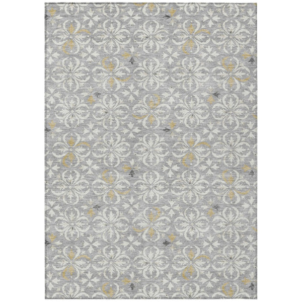 HomeRoots 5' Timeless Floral Indoor Outdoor Area Rug - Durable, Washable Design for High-Traffic Spaces 10' X 14' 595960