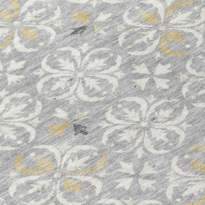 Homeroots 3' Black And Ivory Floral Washable Area Rug - Stylish And Versatile For Indoor Or Outdoor Use 10' X 14' Polyester 595960