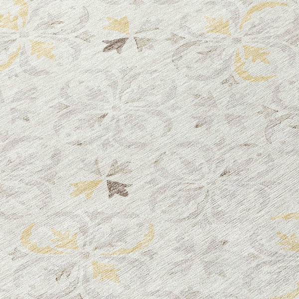 Homeroots 3' Black And Ivory Floral Washable Area Rug - Stylish And Versatile For Indoor Or Outdoor Use 3' X 5' Polyester 595961