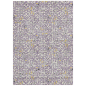 Homeroots 3' Black And Ivory Floral Washable Area Rug - Stylish And Versatile For Indoor Or Outdoor Use 5' X 8' Polyester 595968