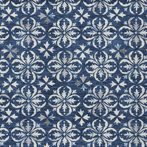 Homeroots 3' Black And Ivory Floral Washable Area Rug - Stylish And Versatile For Indoor Or Outdoor Use 5' X 8' Polyester 595974