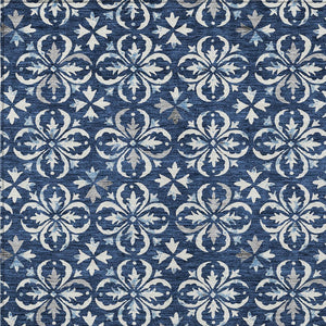 Homeroots 3' Black And Ivory Floral Washable Area Rug - Stylish And Versatile For Indoor Or Outdoor Use 8' X 10' Polyester 595976