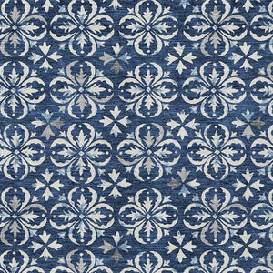 Homeroots 3' Black And Ivory Floral Washable Area Rug - Stylish And Versatile For Indoor Or Outdoor Use 10' X 14' Polyester 595978