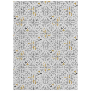 Homeroots 3' Black And Ivory Floral Washable Area Rug - Stylish And Versatile For Indoor Or Outdoor Use 8' X 10' Polyester 595988