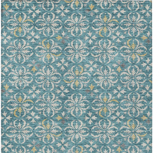 Homeroots 3' Black And Ivory Floral Washable Area Rug - Stylish And Versatile For Indoor Or Outdoor Use 9' X 12' Polyester 595995