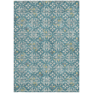 Homeroots 3' Black And Ivory Floral Washable Area Rug - Stylish And Versatile For Indoor Or Outdoor Use 10' X 14' Polyester 595996