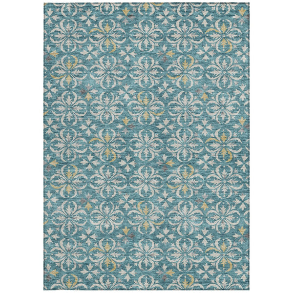Homeroots 3' Black And Ivory Floral Washable Area Rug - Stylish And Versatile For Indoor Or Outdoor Use 10' X 14' Polyester 595996