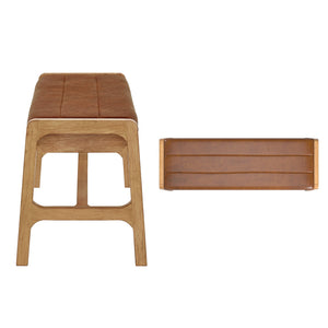 Skovde Upholstered Foam Seat Bench Scandinavian Style for Bedroom or Entryway