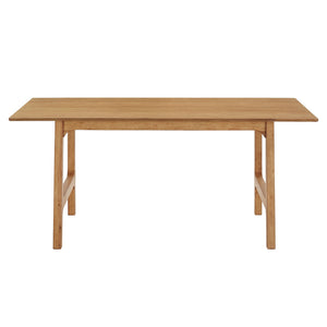 Skovde 72 Inch Rubberwood Rectangular Dining Table Seats Six Modern Scandinavian Style