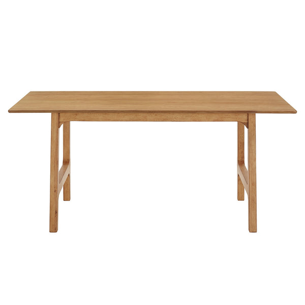 Skovde 72 Inch Rubberwood Rectangular Dining Table Seats Six Modern Scandinavian Style
