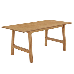 Skovde 72 Inch Rubberwood Rectangular Dining Table Seats Six Modern Scandinavian Style