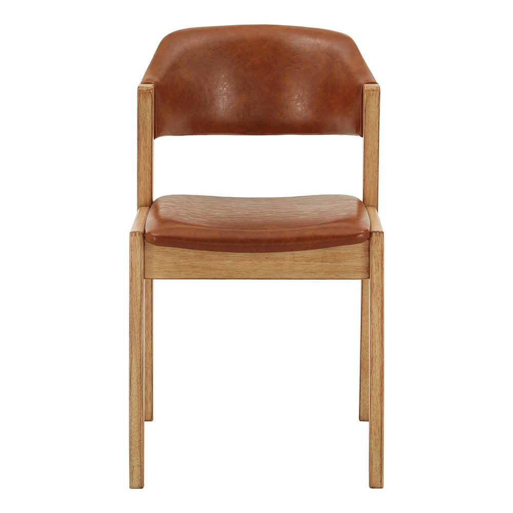 Homelegance Skovde Danish Minimalist Rubberwood Dining Chair Set of 2 for Modern Homes Light Oak / Caramel 595AKC-CAPU