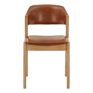 Homelegance Skovde Danish Minimalist Rubberwood Dining Chair Set of 2 for Modern Homes Light Oak / Caramel 595AKC-CAPU
