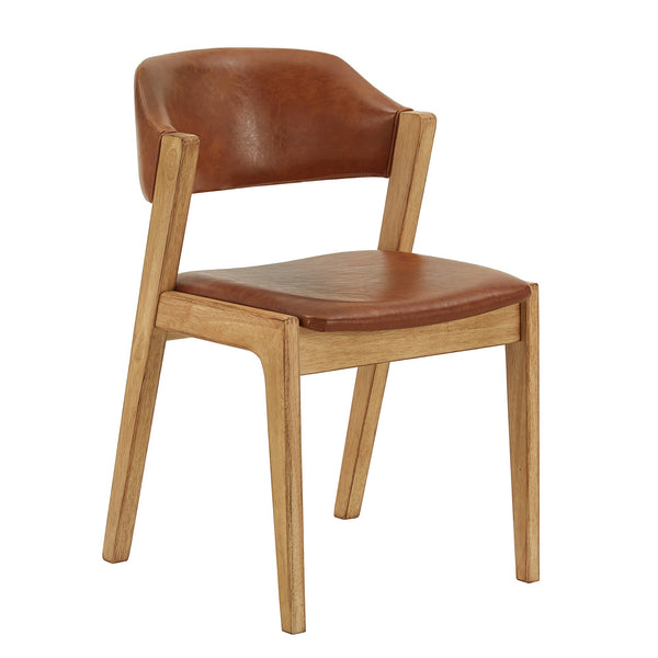 Skovde Danish Minimalist Rubberwood Dining Chair Set of 2 for Modern Homes