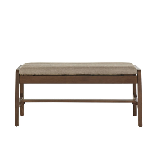 Skovde Upholstered Foam Seat Bench Scandinavian Style for Bedroom or Entryway