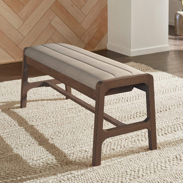 Skovde Upholstered Foam Seat Bench Scandinavian Style for Bedroom or Entryway