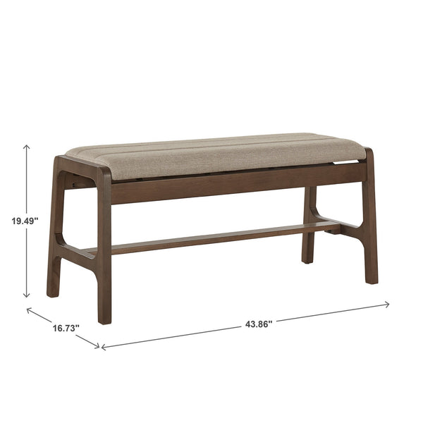 Skovde Upholstered Foam Seat Bench Scandinavian Style for Bedroom or Entryway