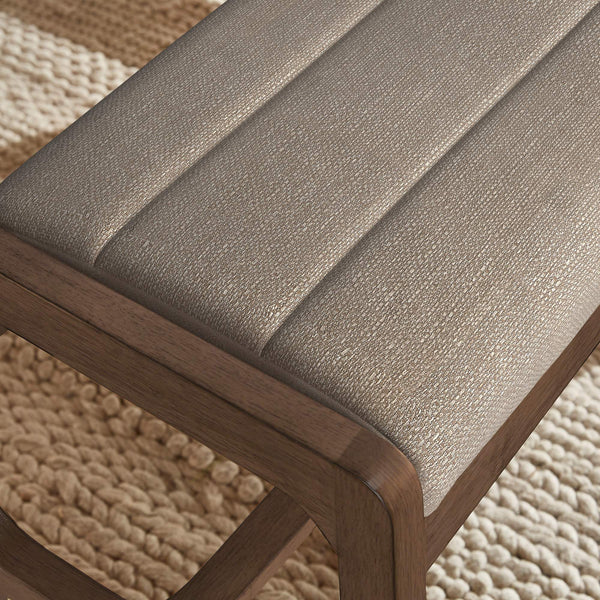 Skovde Upholstered Foam Seat Bench Scandinavian Style for Bedroom or Entryway