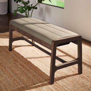 Skovde Upholstered Foam Seat Bench Scandinavian Style for Bedroom or Entryway