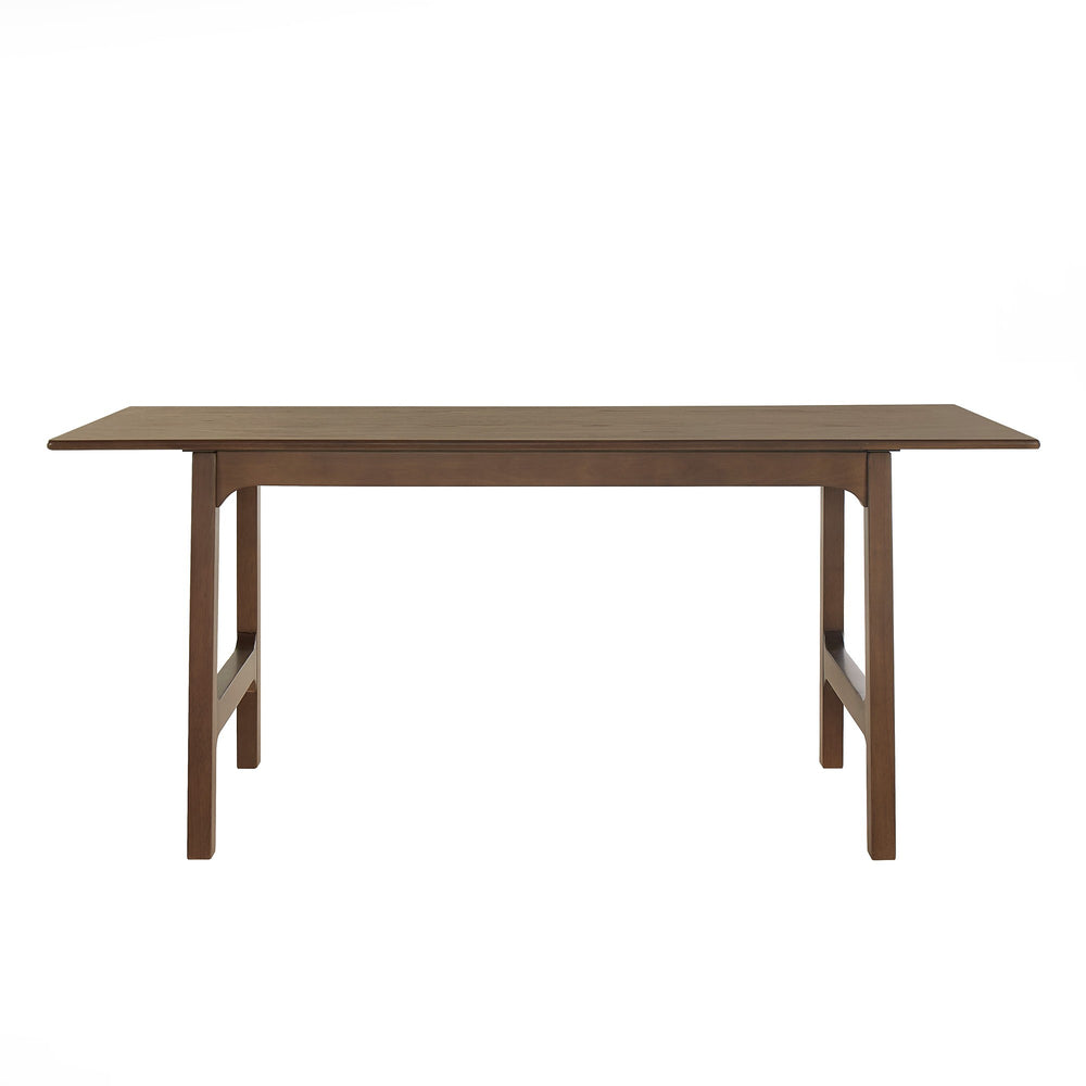 Homelegance Skovde 72 Inch Rubberwood Rectangular Dining Table Seats Six Modern Scandinavian Style Walnut 595WN-72
