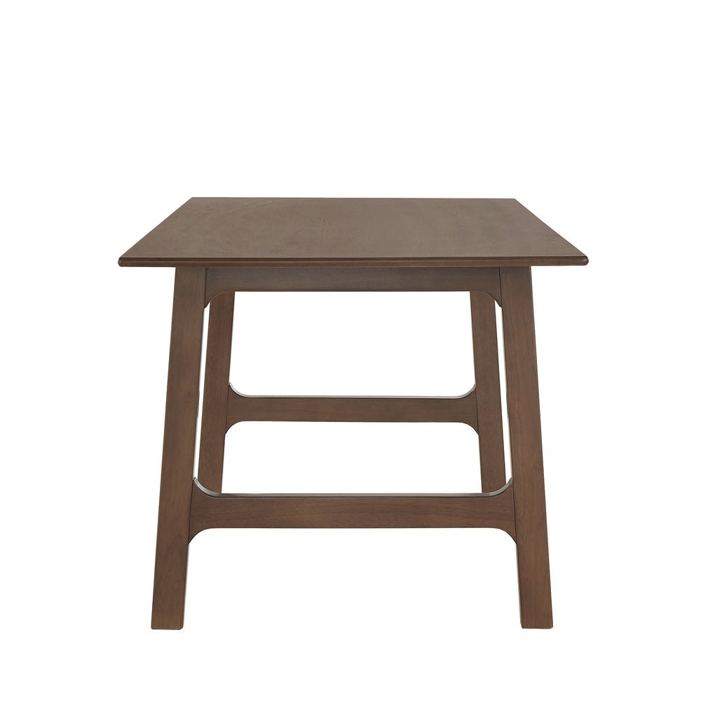 Homelegance Skovde 72 Inch Rubberwood Rectangular Dining Table Seats Six Modern Scandinavian Style Walnut 595WN-72
