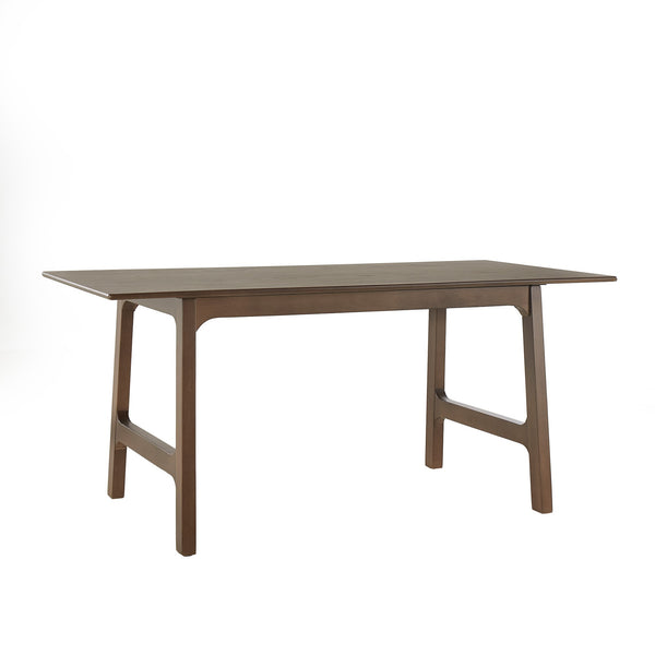 Skovde 72 Inch Rubberwood Rectangular Dining Table Seats Six Modern Scandinavian Style