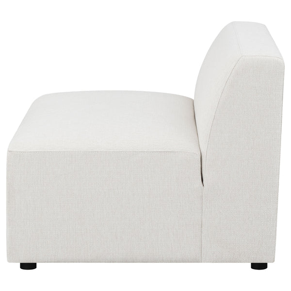 English Elm Freddie Pearl Upholstered Tight Back Armless Chair with Luminous Pearl Finish, Plush Cushioning Elegance B062P344975
