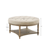 Martha Stewart Cedric Transitional Accent Ottoman MT101-0135 Cream