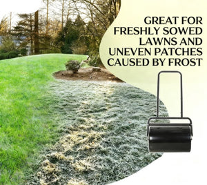 English Elm Lawn Roller Steel Drum Push or Tow Behind Fillable Garden Turf Flattening Tool T3971P423361