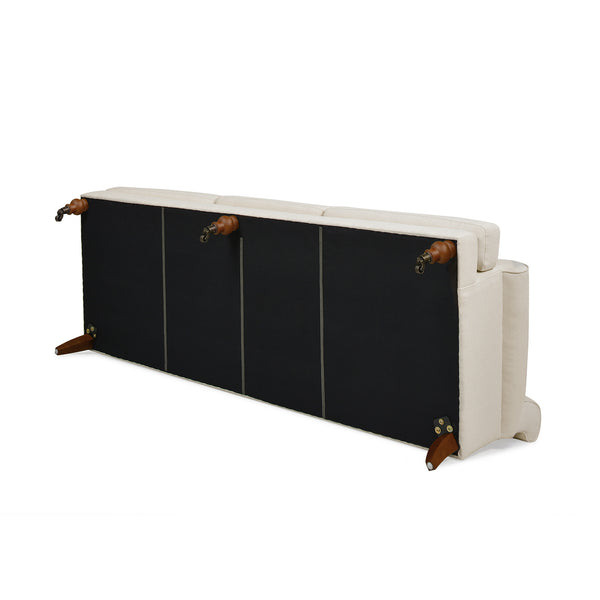 English Elm Jennifer Taylor Home - Alana Lawson Three-Cushion Tightback Sofa In Light Beige Linen - Stylish, Durable, And Comfortable Seating B2719P238313