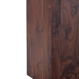 English Elm 12x12x20 Walnut Grain Mdf Accent Pedestal Table for Modern Living Room Decor W1151P408853