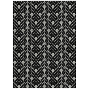 Homeroots 3' Beige And Taupe Geometric Washable Area Rug For Indoor Or Outdoor Use - Stylish And Durable 3' X 5' Polyester 596003