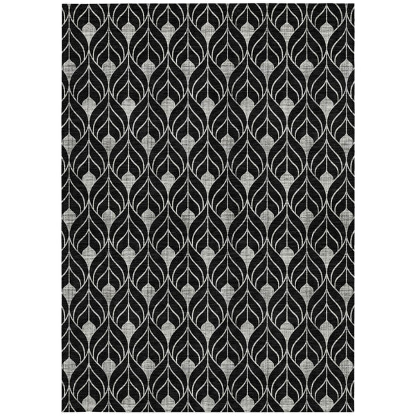 Homeroots 3' Beige And Taupe Geometric Washable Area Rug For Indoor Or Outdoor Use - Stylish And Durable 3' X 5' Polyester 596003