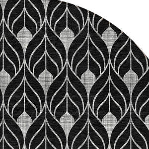 Homeroots 3' Beige And Taupe Geometric Washable Area Rug For Indoor Or Outdoor Use - Stylish And Durable 8' Round Polyester 596005