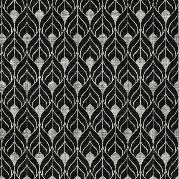 HomeRoots 5' Stylish Black and Ivory Geometric Area Rug for Indoor Outdoor Use – Machine Washable Durability 10' X 14' 596008