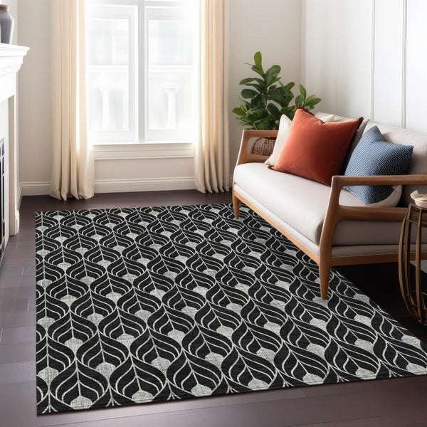 Homeroots 3' Beige And Taupe Geometric Washable Area Rug For Indoor Or Outdoor Use - Stylish And Durable 10' X 14' Polyester 596008