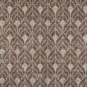 Homeroots 3' Beige And Taupe Geometric Washable Area Rug For Indoor Or Outdoor Use - Stylish And Durable 8' X 10' Polyester 596012